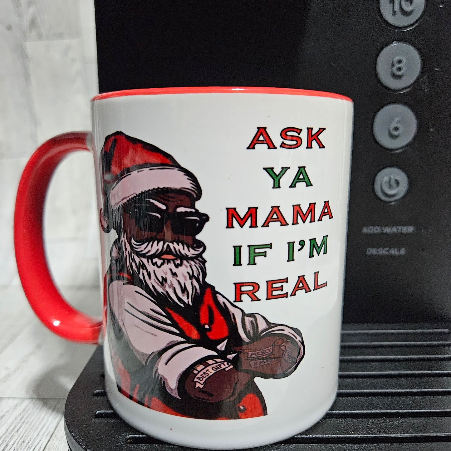 Custom Red Trim & Handle 11 oz Mug