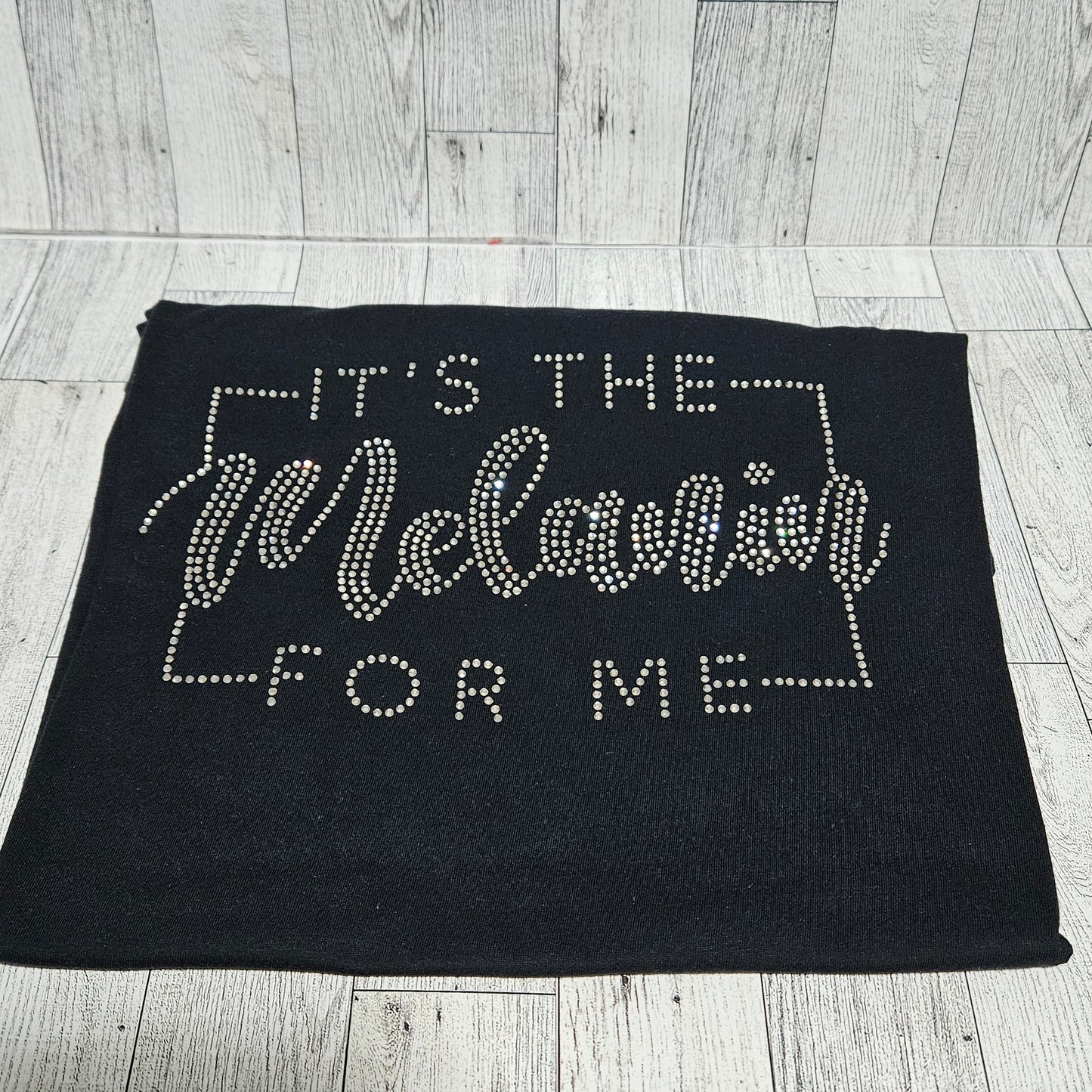 Rhinestone Bling Tshirt It's The Melanin For Me"