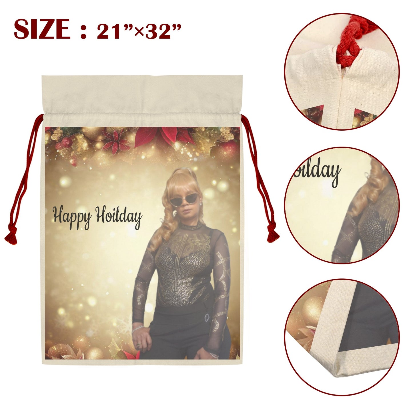 Custom Designed Santa Sack 3 Pack Bundle