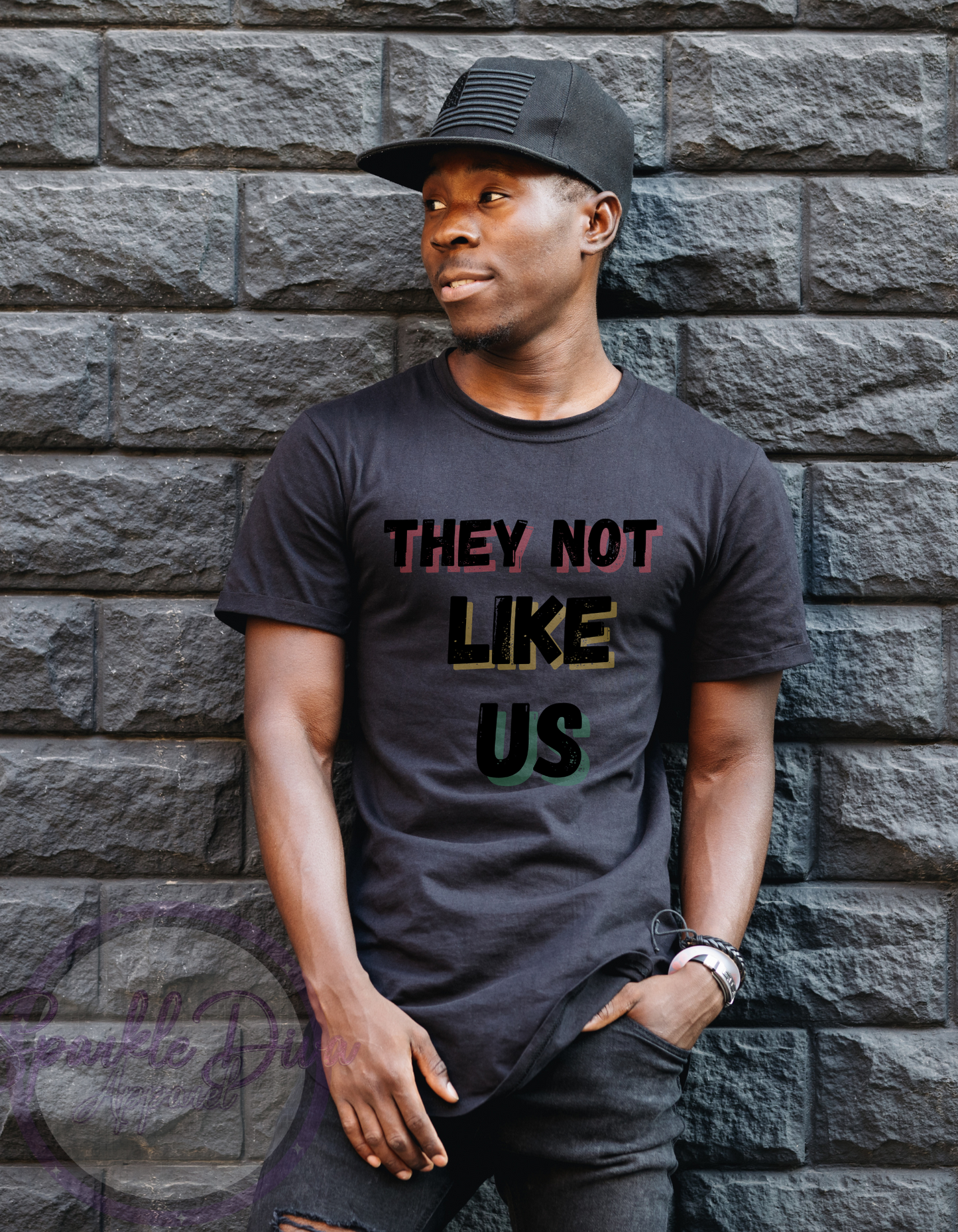 Black short sleeve shirt They Not Like Us