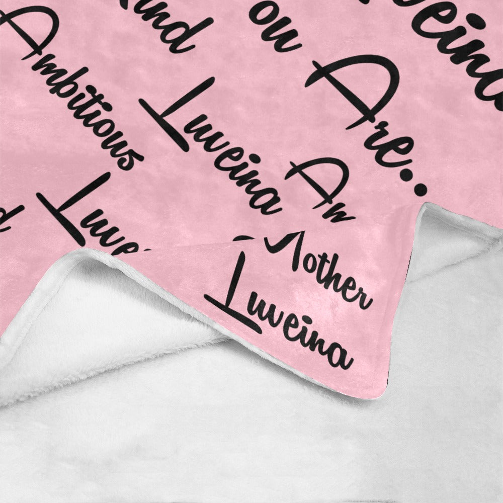 Custom Fleece Blanket Postive Thoughts 50"x60"