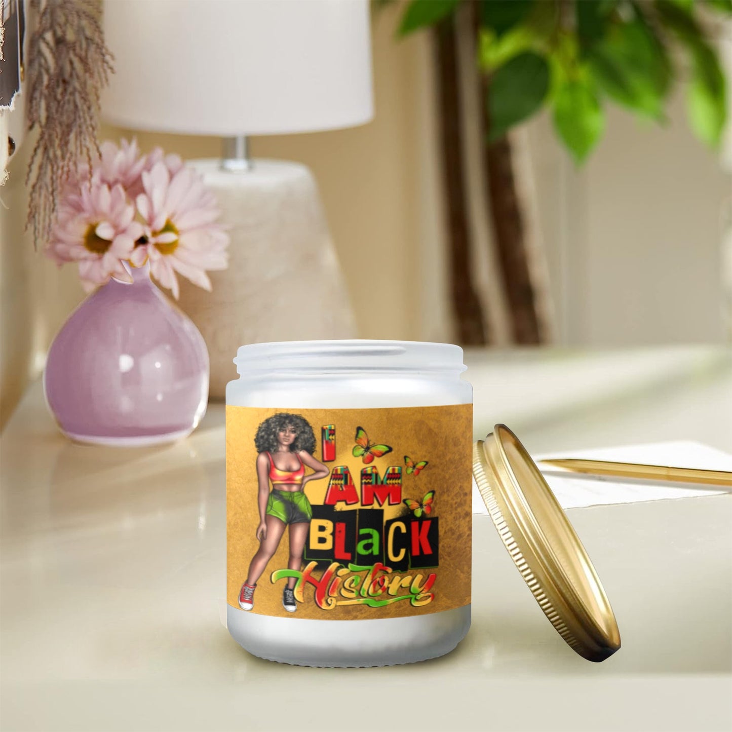 Frosted Glass Custom Candle
