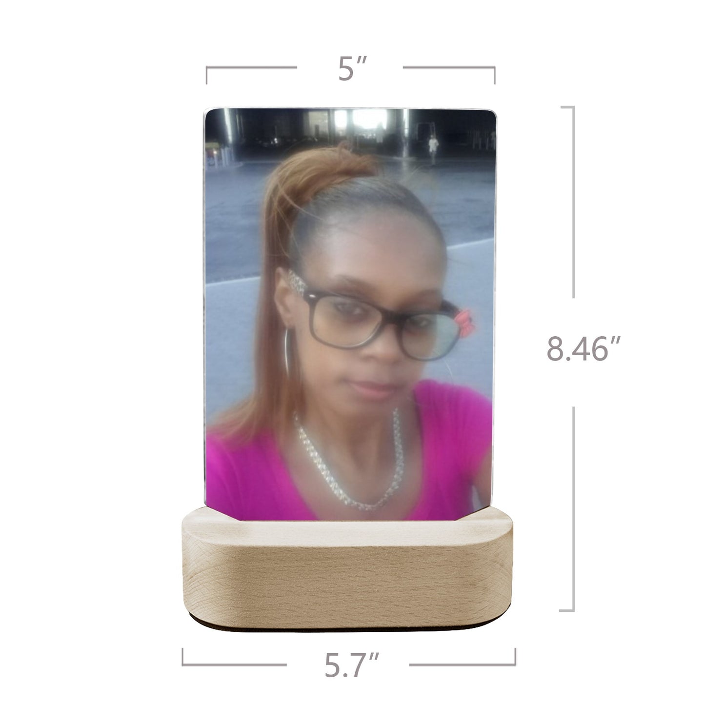 Acrylic Photo Print with Wooden Stand