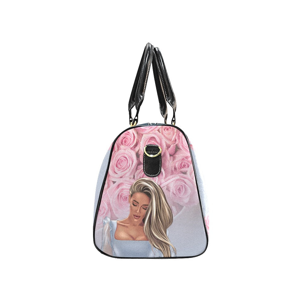 Custom Beautiful Rose Large Travel Duffle Bag