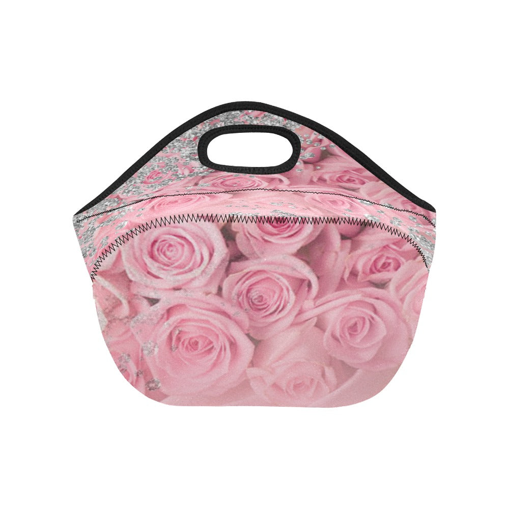 Custom Neoprene Lunch Small Bag Roses