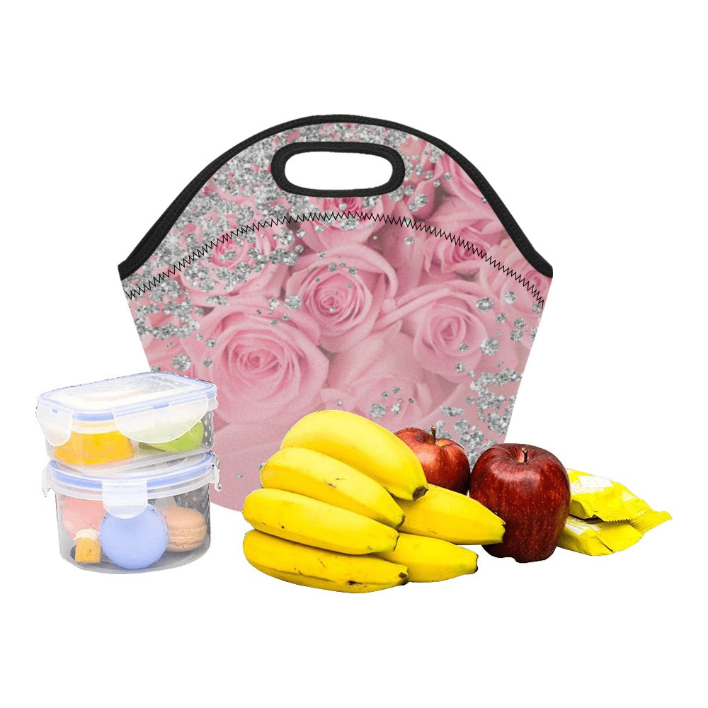 Custom Neoprene Lunch Small Bag Roses