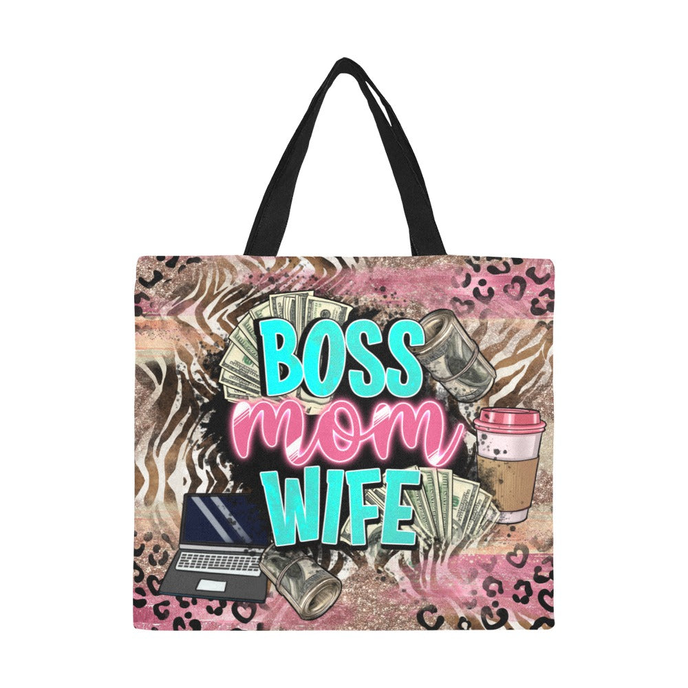 Custom All Over Canvas Tote Bag (Large)