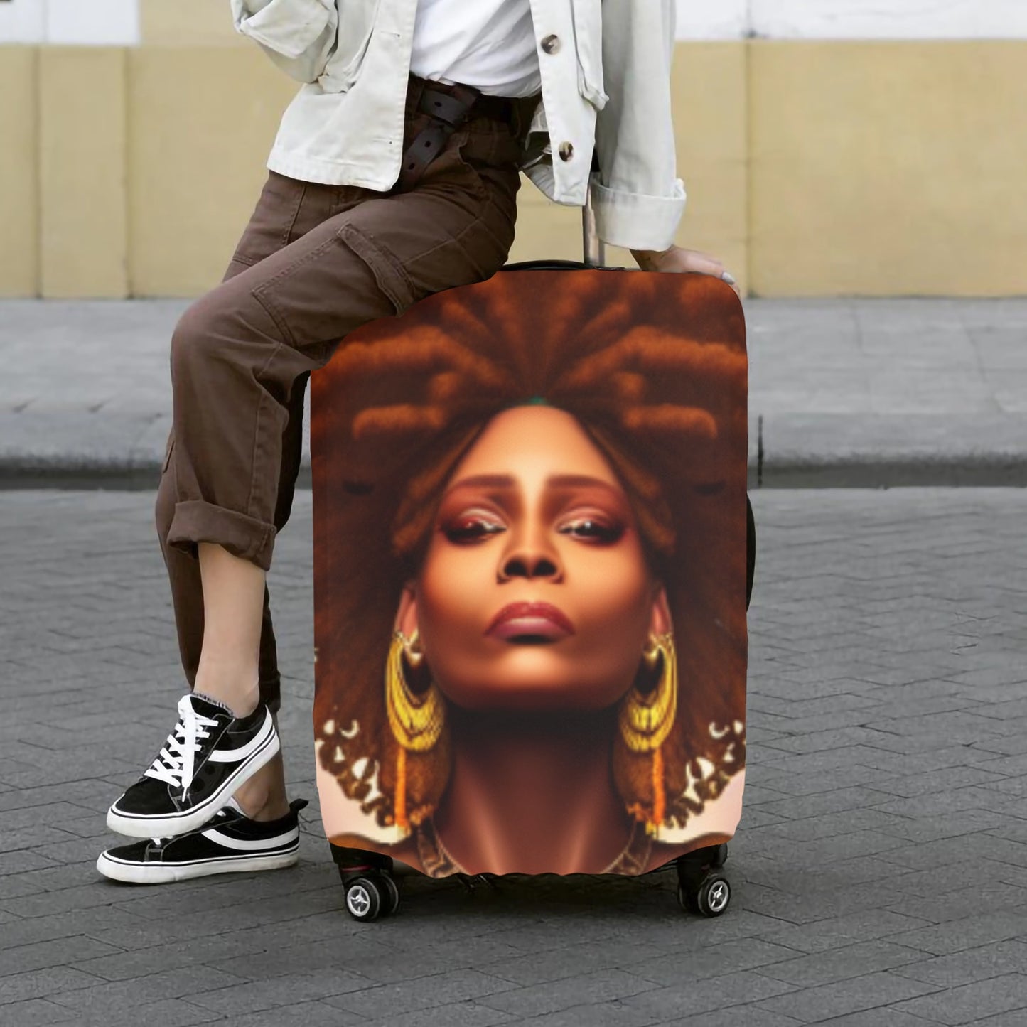 Custom Luggage Cover Large Royal Queen