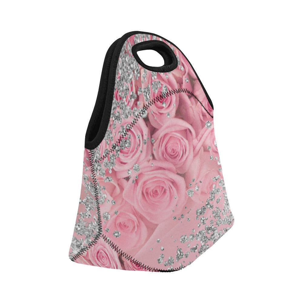 Custom Neoprene Lunch Small Bag Roses