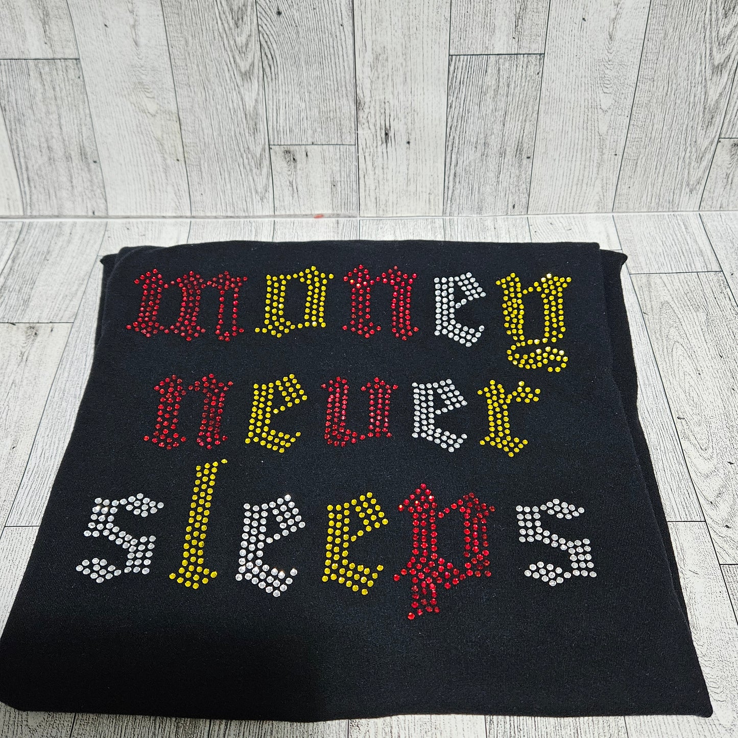 Money Never Sleep Rhinestone Tshirt