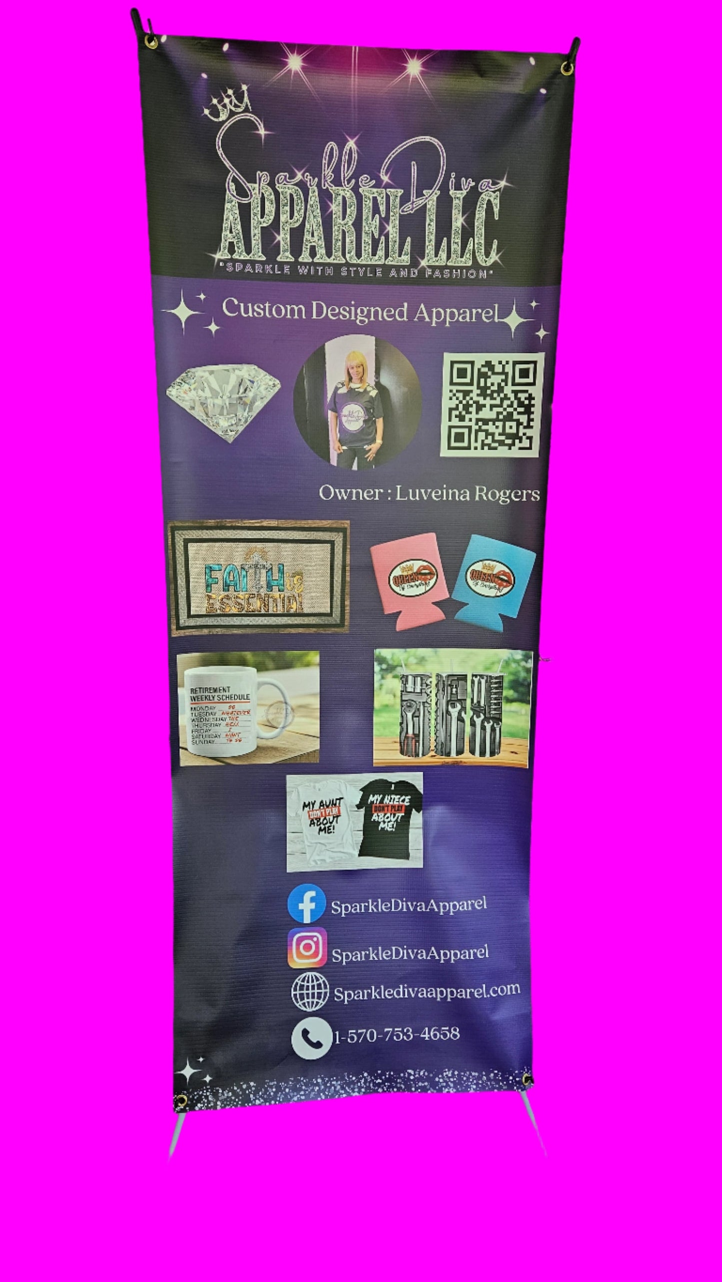 Summer Sale Custom Banners X- Stand 24"x63