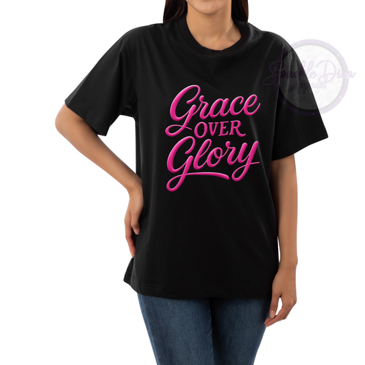 "Grace Over Glory" Black Short Sleeve Shirt