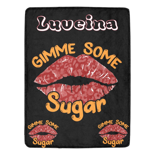 Gimme Love Valentine Custom Fleece Blanket Size 60x80