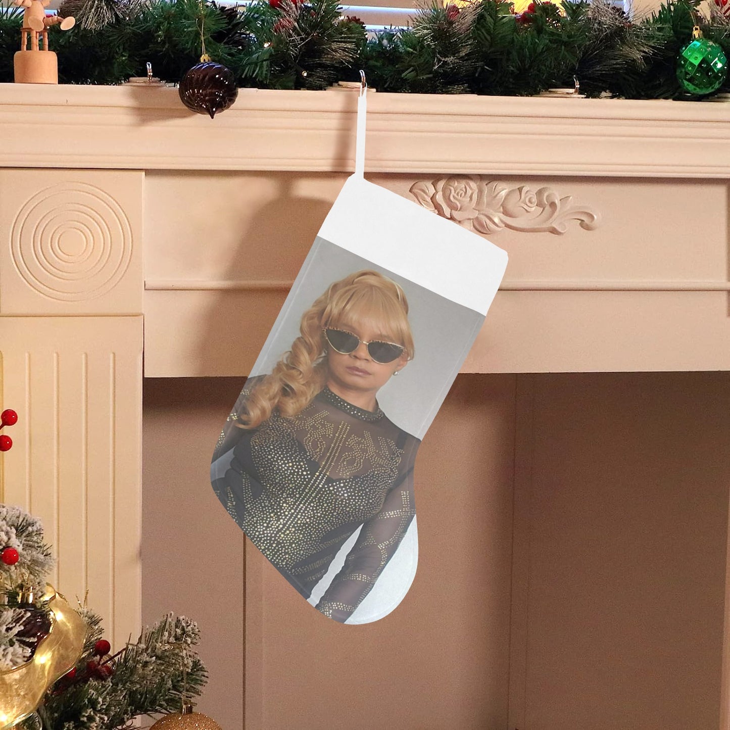 Custom Photo Christmas Stocking With Picture Both Sides