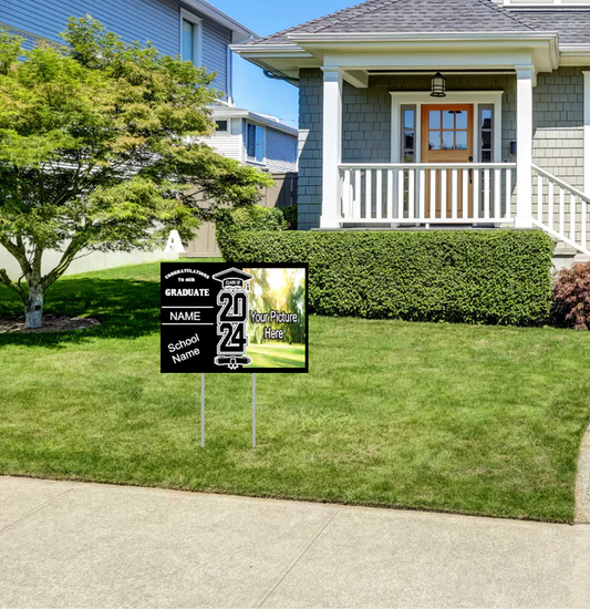 Custom Grad Yard sign 18x24 w/metal stake