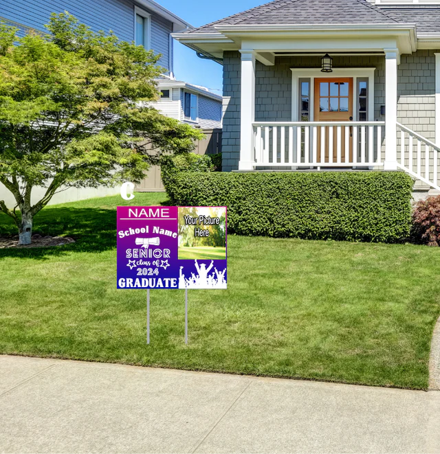 Custom Grad Yard sign 18x24 w/metal stake