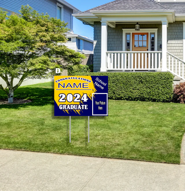Custom Grad Yard sign 18x24 w/metal stake