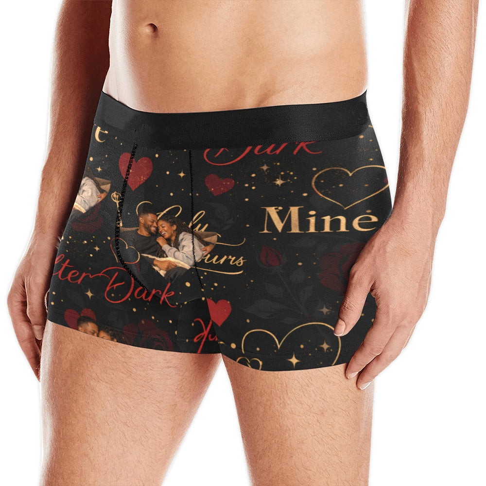 Custom Valentine's Day Boxers With Heart Photo