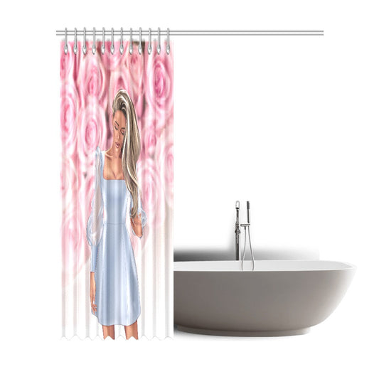Custom Shower Curtain Rose Woman