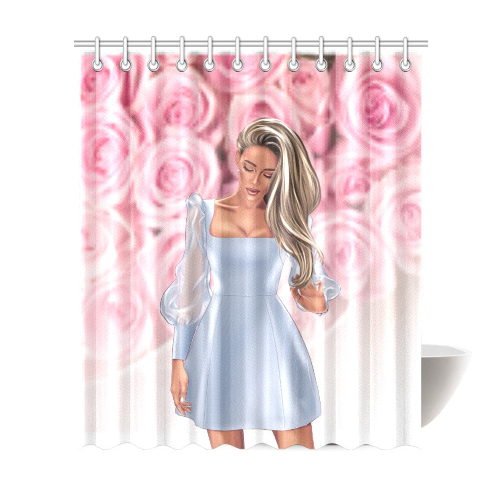 Custom Shower Curtain Rose Woman