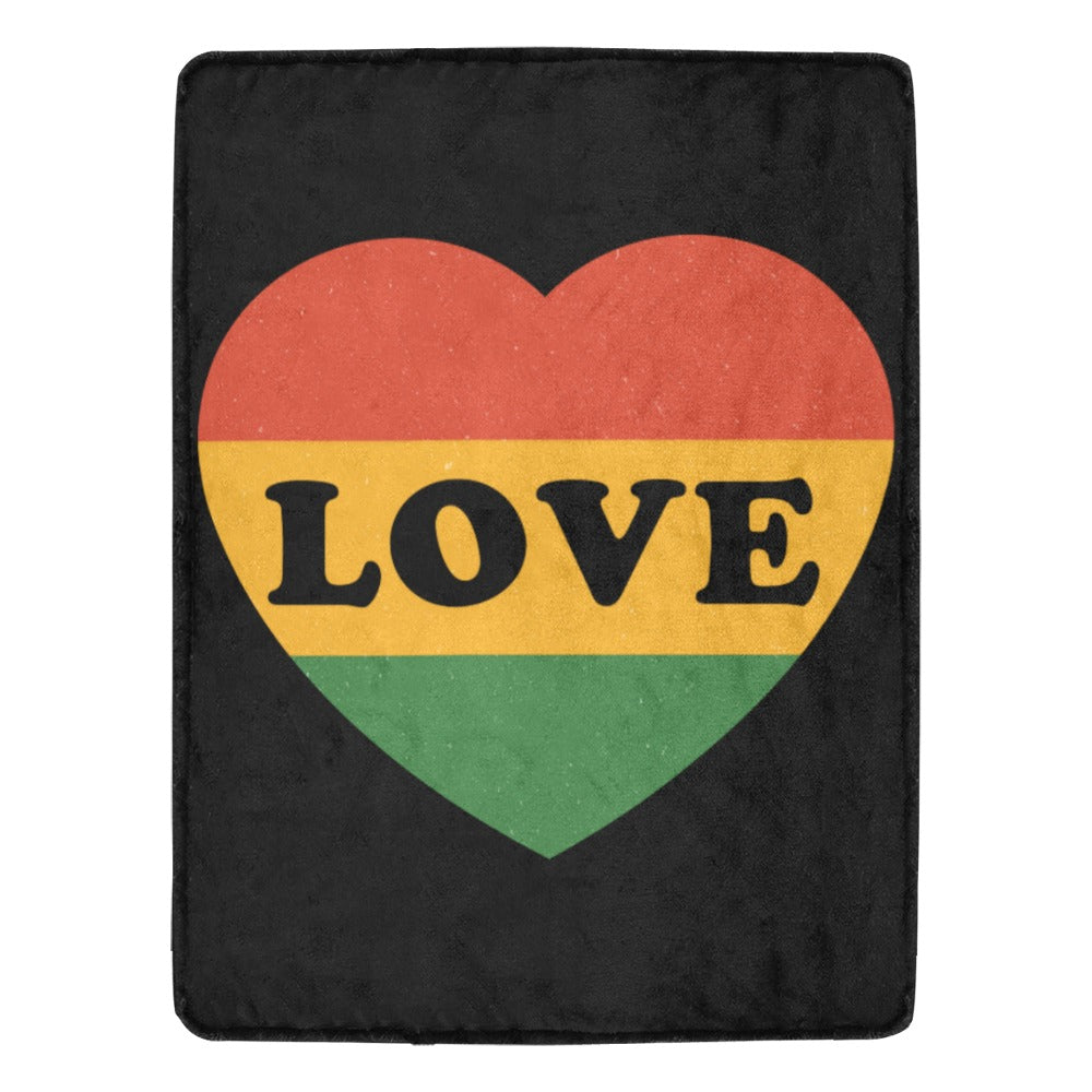 Custom Fleece Throw Blanket Love